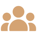 Three brown silhouettes on black background.